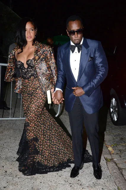 The two couples were among the superstars at the A-list-packed after-party for super-manager Guy Oseary's vow renewals with Brazilian model Michelle Alves in Rio de Janeiro on October 24, 2017. Music mogul Diddy was seen with gf Cassie while comedian Chris Rock was with gf Megalyn Echikunwoke as they arrived for the bash. A host of  celebrities have descended on Rio de Janeiro for the $250,000 party, including Madonna, U2 and Red Hot Chili Peppers band members, Chris Rock, Matthew McConaughey and others. (Photo by Leo Marinho/Splash News and Pictures)