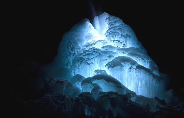 “A Man-Made Ice Geyser”. Photo by Nathan Carlsen (Duluth, Minnesota). Photographed in Duluth, Minnesota, January 2012.