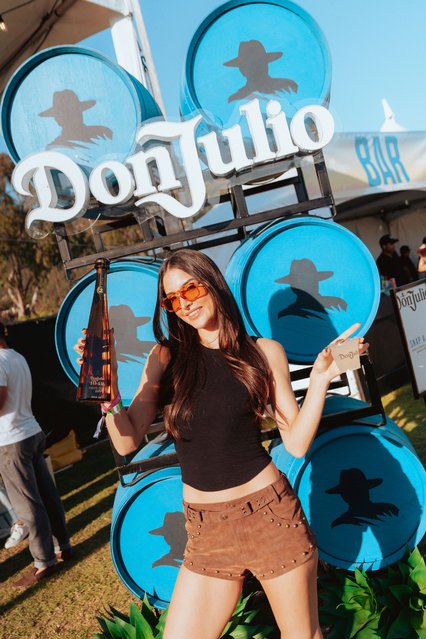 TV personality, Kyle Richards' daughter Sophia Umansky toasts with Tequila Don Julio 1942 while celebrating at Palm Tree Music Festival Montecito on October 4, 2025. (Photo by Kursza)