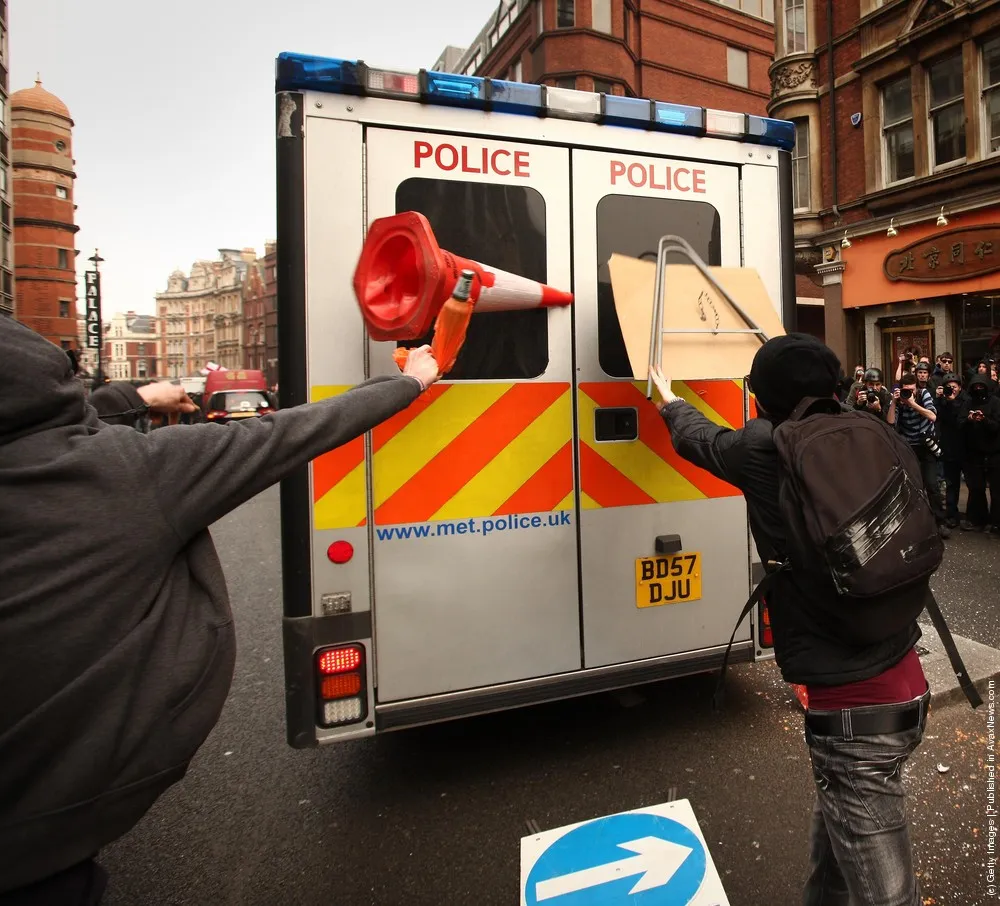 Protesters Against Spending Cuts Take Part In TUC's “March For The Alternative” Through London