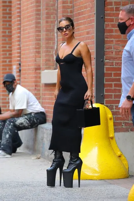 American singer Stefani Joanne Angelina Germanotta, known professionally as Lady Gaga departs a studio on July 26, 2021 in New York City. (Photo by The Mega Agency)