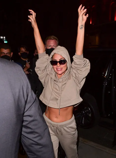 Lady Gaga seen on the streets of Manhattan on August 03, 2021 in New York City. (Photo by James Devaney/GC Images)