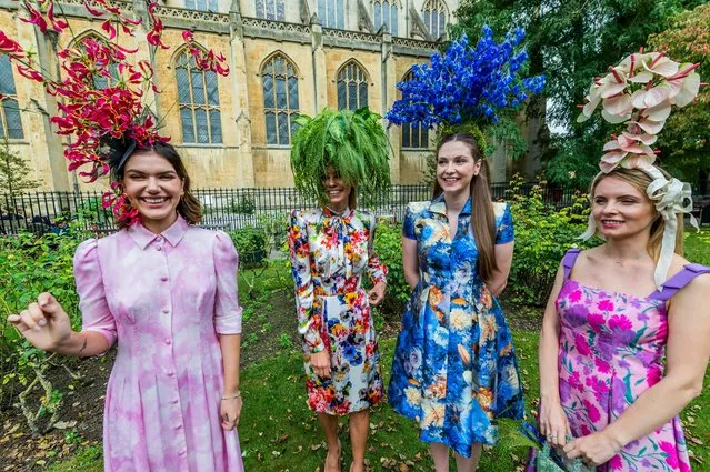 Royal couturier Catherine Walker & Co and florist Amanda Austin stage a “floral couture” display along the Kings Road (starting outside St Luke's and Christ Church) to celebrate the RHS Chelsea Flower Show and Chelsea in Bloom 2021 in London, United Kingdom on September 23, 2021. (Photo by Guy Bell/Rex Features/Shutterstock)