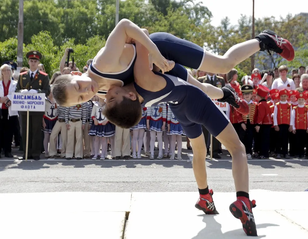 Kid Military Parade in Russia