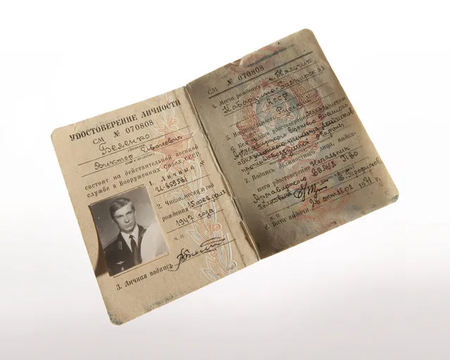Soviet Lt. Viktor I. Belenko carried two personal items – this military identity document and a knee-pad notebook with flight data – on his dramatic flight to freedom in a MiG 25 Foxbat fighter from the USSR to Japan in 1976. (Photo by Central Intelligence Agency)