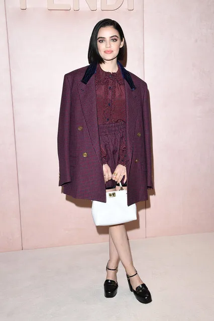 Lucy Hale attends the Fendi fashion show on February 20, 2020 in Milan, Italy. (Photo by Daniele Venturelli/Getty Images)