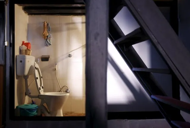 A domestic toilet is seen inside a house in Lalitpur, Nepal, October 8, 2015. Some 2.4 billion people around the world don't have access to decent sanitation and more than a billion are forced to defecate in the open, risking disease and other dangers, according to the United Nations. The UN says that while there is sufficient fresh water on the planet for everyone, "bad economics and poor infrastructure" mean that every year millions of people – most of them children – die from diseases linked to poor sanitation, unhygienic living conditions and lack of clean water supplies. (Photo by Navesh Chitrakar/Reuters)