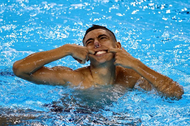 Diego Villalobos Carrillo of Team Mexico competes in the Men's Solo Free Final on day 11 of the Singapore 2025 World Aquatics Championships at World Aquatics Championships Arena on July 21, 2025 in Singapore. (Photo by Tingshu Wang/Reuters)