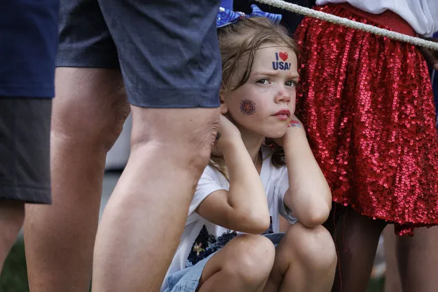 A youngster attends a Fourth of July event for military and veteran families, caregivers, and survivors on the South Lawn of the White House in Washington, DC, on Tuesday, July 4, 2023. (Photo by Ting Shen/UPI/Rex Features/Shutterstock)
