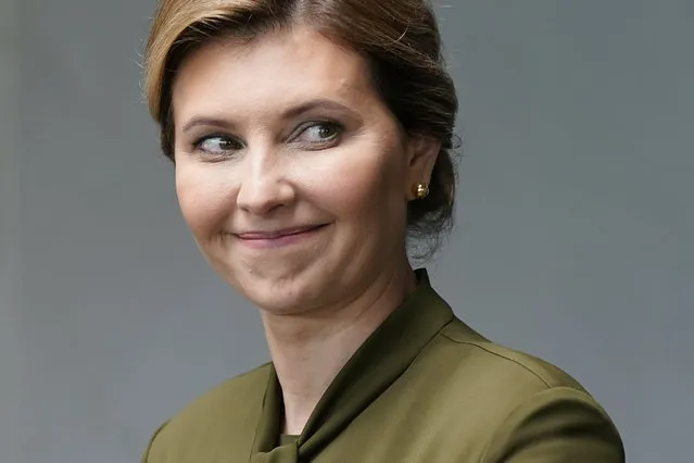 Olena Zelenska, spouse of Ukrainian's President Volodymyr Zelenskyy, walks out of the State Department, Monday, July 18, 2022 in Washington, after meeting with Secretary of State Antony Blinken in a closed-to-press meeting. (Photo by Patrick Semansky/AP Photo)
