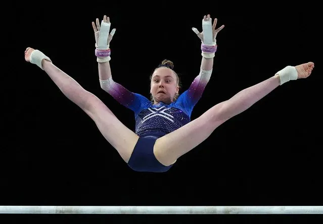 Eilidh Gorrell of Team Scotland competes on uneven bars during Women's Team Final and Individual Qualification on day two of the Birmingham 2022 Commonwealth Games at Arena Birmingham on July 30, 2022 on the Birmingham, England. (Photo by Hannah Mckay/Reuters)