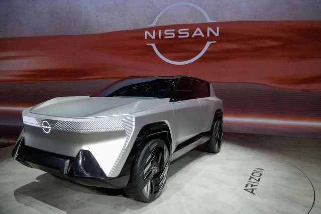 A Nissan Arizon concept is displayed at the Auto Shanghai show, in Shanghai, China on April 18, 2023. (Photo by Aly Song/Reuters)