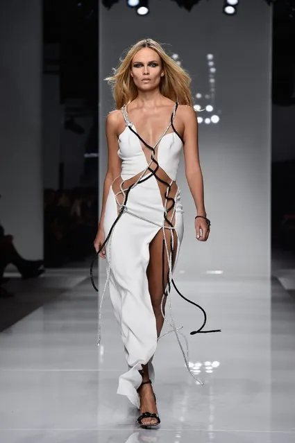 Natasha Poly walks the runway during the Versace  Spring Summer 2016 show as part of Paris Fashion Week on January 24, 2016 in Paris, France. (Photo by Pascal Le Segretain/Getty Images)