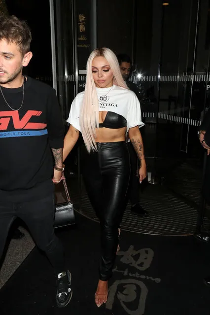 Jesy Nelson seen attending the Sony Music BRITS 2019 After Party at The Shard on February 20, 2019 in London, England. (Photo by BackGrid)