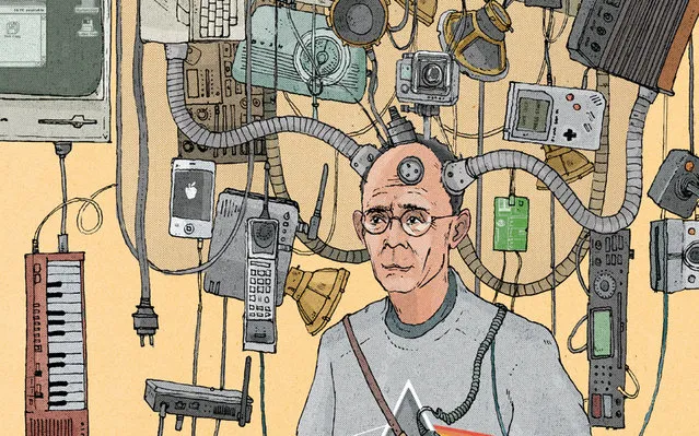 Canadian novelist William Gibson. Illustration: Wesley Merritt