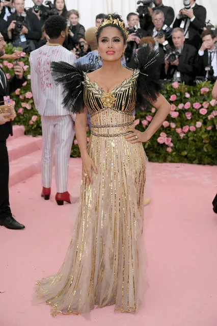 Salma Hayek attends The 2019 Met Gala Celebrating Camp: Notes on Fashion at Metropolitan Museum of Art on May 06, 2019 in New York City. (Photo by Neilson Barnard/Getty Images)