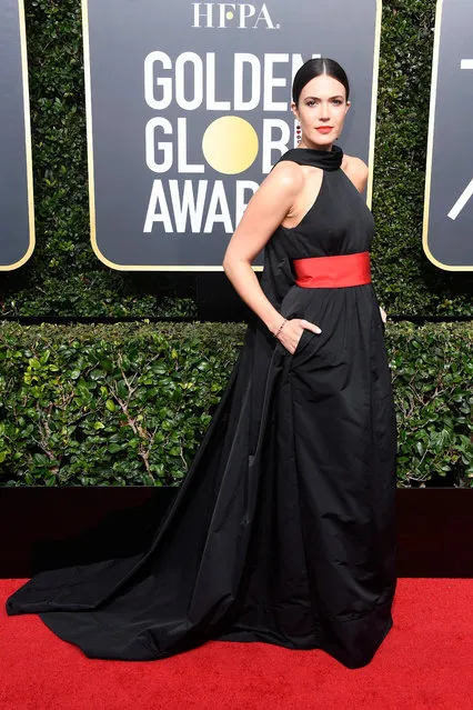 Actor Mandy Moore attends The 75th Annual Golden Globe Awards at The Beverly Hilton Hotel on January 7, 2018 in Beverly Hills, California. (Photo by Frazer Harrison/Getty Images)