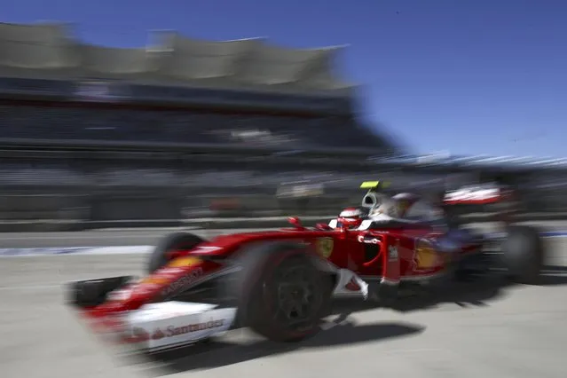 Formula One F1, U.S. Grand Prix, Circuit of the Americas, Austin, Texas, U.S. on October 22, 2016. Ferrari's Kimi Raikkonen of Finland participates in the third practice session. (Photo by Adrees Latif/Reuters)
