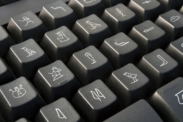 A keyboard with nonsensical characters. (Photo by Giuseppe Colarusso/Caters News)