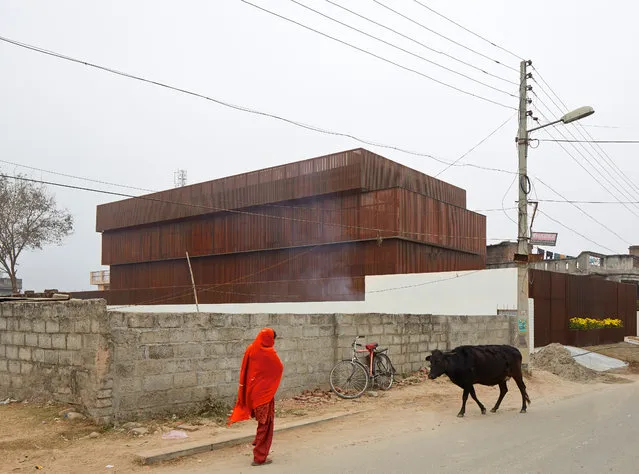 Lattice House, Kashmir, India. Architect: SPA Architects (Sameep Padora). Nominated in the Exteriors category. The often bright and hot weather in this part of India is kept at bay in this striking 2015 house, with slats filtering out the light. (Photo by Edmund Sumner)