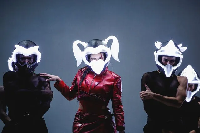 Spanish singer and songwriter Rosalia Vila Tobella, known mononymously as Rosalía performs in concert at Palau Sant Jordi on July 23, 2022 in Barcelona, Spain. (Photo by Xavi Torrent/Redferns)