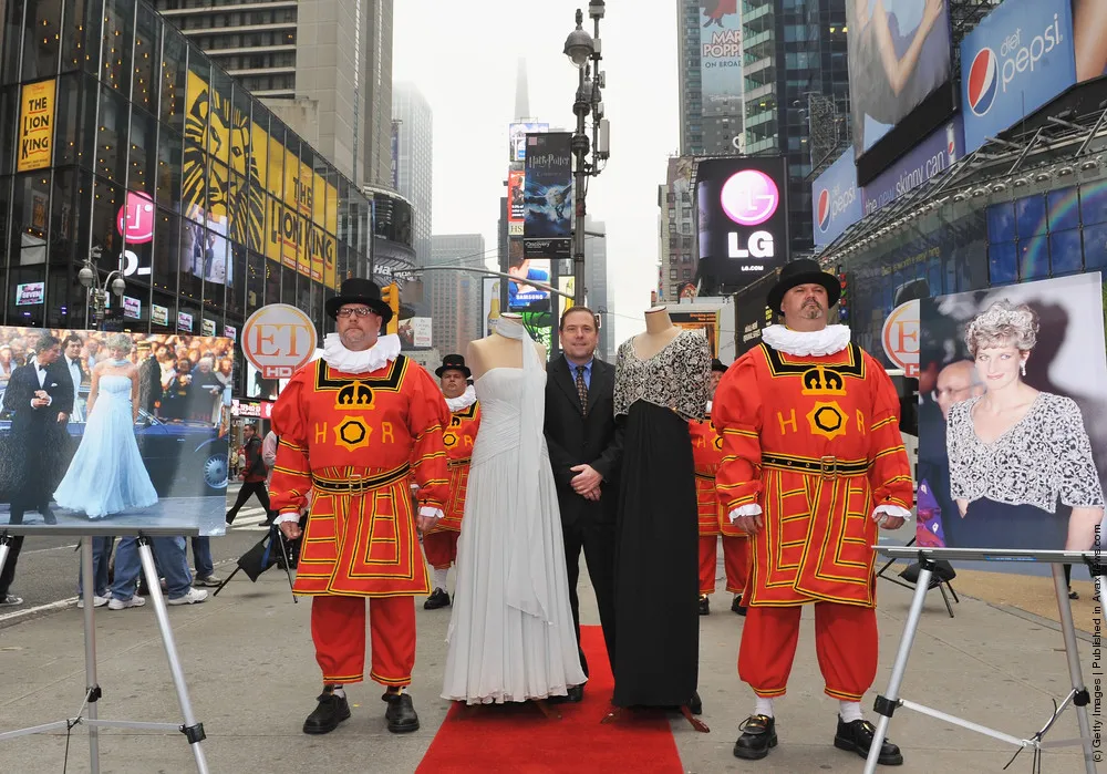 Princess Diana Dresses On View In Times Square