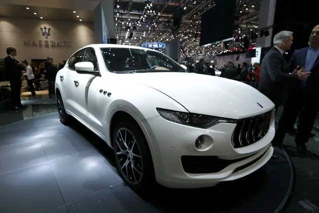 Maserati Levante SUV is pictured at the 86th International Motor Show in Geneva, Switzerland, March 1, 2016. (Photo by Denis Balibouse/Reuters)