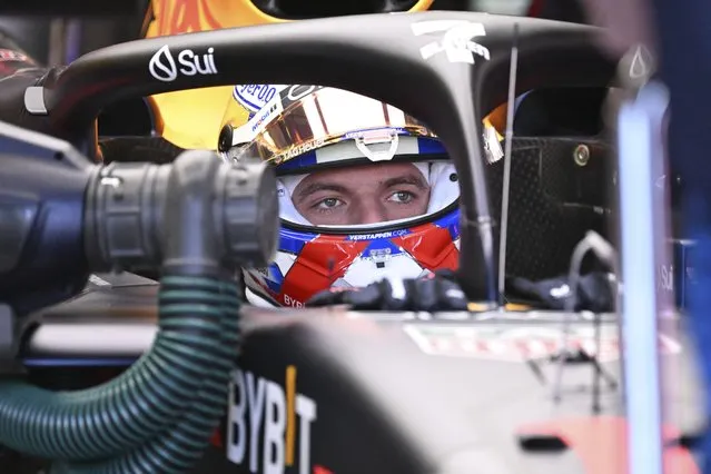 Red Bull Racing's Dutch driver Max Verstappen is seen before the start of the first practice session of the Formula One Australian Grand Prix at the Albert Park Circuit in Melbourne on March 22, 2024. (Photo by William West/AFP Photo)