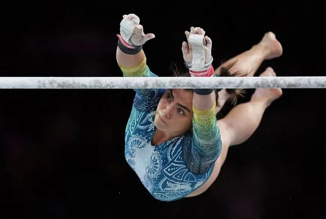 Australia's Georgia Goodwin in action on the uneven bars during Women's Team Final and Individual Qualification at Arena Birmingham in Birmingham, Britain on July 30, 2022. (Photo by Phil Noble/Reuters)