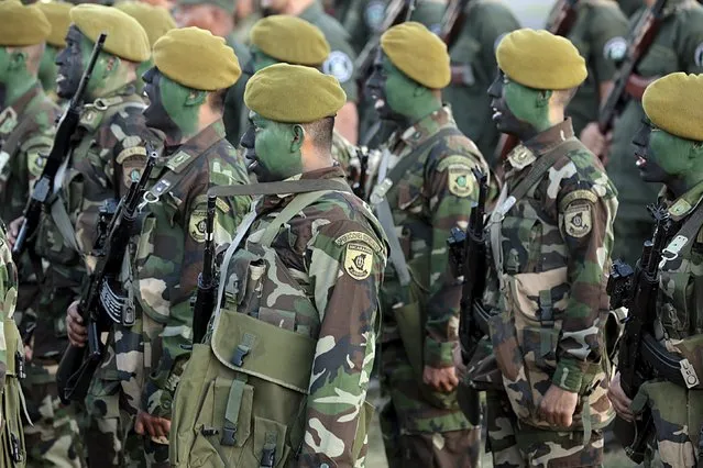 Special forces soldiers march during a military parade to celebrate the 36th anniversary of the founding of Nicaragua's army, at the Juan Pablo II square in Managua, Nicaragua, September 3, 2015. (Photo by Oswaldo Rivas/Reuters)