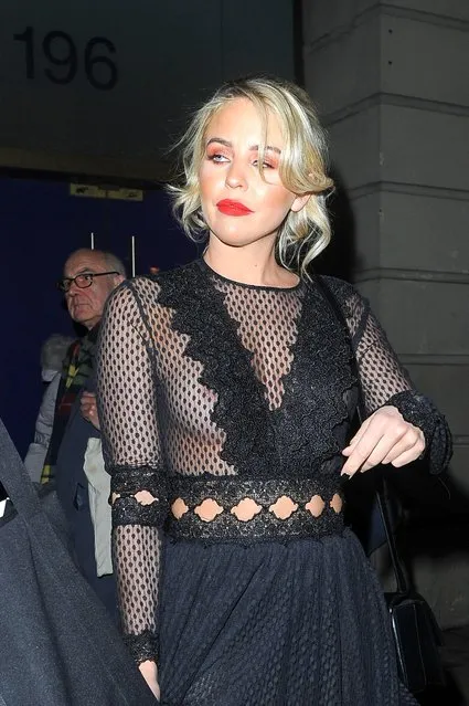 Former Towie star Lydia Bright attends the Pure Package Wellness Awards in London, England on February 1, 2018. (Photo by Flynet Pictures)