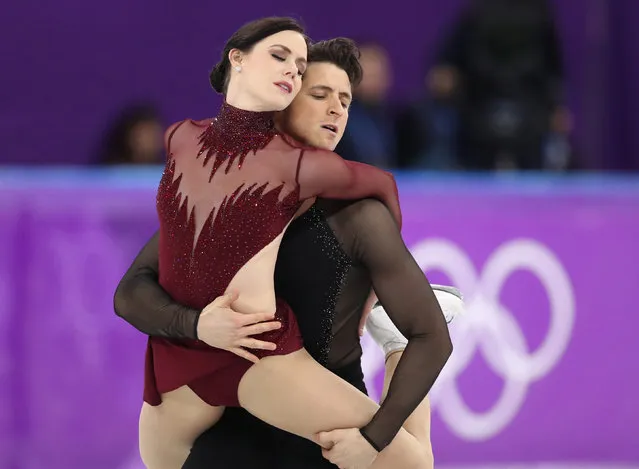 Canada' s Tessa Virtue and Canada' s Scott Moir compete in the ice dance free dance of the figure skating event during the Pyeongchang 2018 Winter Olympic Games at the Gangneung Ice Arena in Gangneung on February 20, 2018. (Photo by Lucy Nicholson/Reuters)