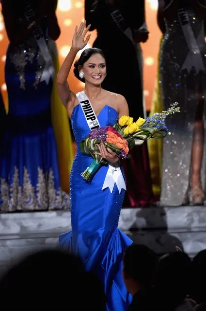 Miss Philippines 2015, Pia Alonzo Wurtzbach, who was mistakenly named as First Runner-up, reacts as she is named the 2015 Miss Universe during the 2015 Miss Universe Pageant at The Axis at Planet Hollywood Resort & Casino on December 20, 2015 in Las Vegas, Nevada. (Photo by Ethan Miller/Getty Images)