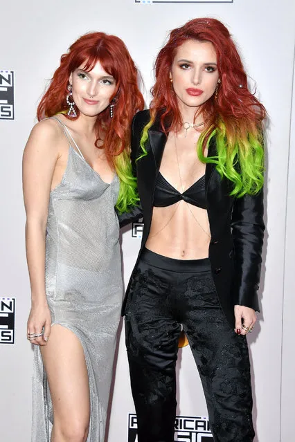 Actresses Dani Thorne (L) and Bella Thorne attend the 2016 American Music Awards at Microsoft Theater on November 20, 2016 in Los Angeles, California. (Photo by Steve Granitz/WireImage)
