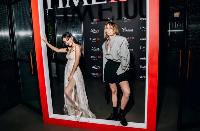 American actresses and singers Rachel Zegler and Maya Hawke at the Time100 Next Gala held at Second on October 24, 2023 in New York, New York. (Photo by Nina Westervelt/WWD via Getty Images)