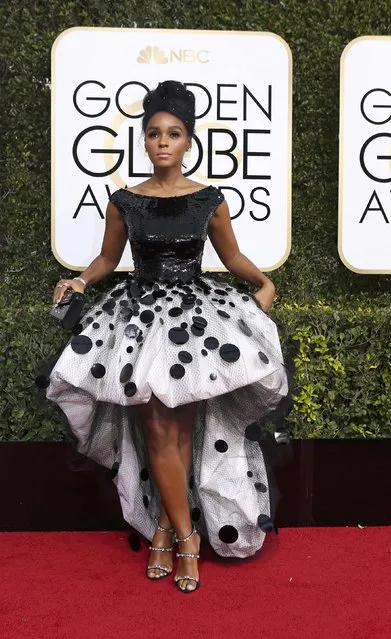 Actress Janelle Monae arrives at the 74th Annual Golden Globe Awards in Beverly Hills, California, U.S., January 8, 2017. (Photo by Mike Blake/Reuters)
