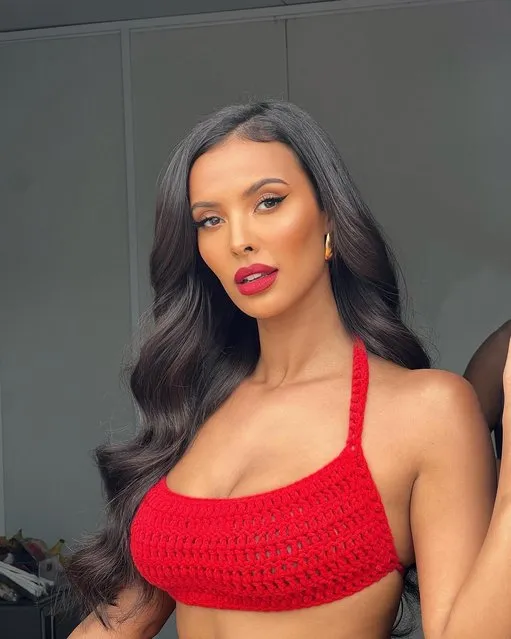 British television presenter Maya Jama in the last decade of December  2023 looked gorgeous outside her Love Island dressing room. (Photo by mayajama/Instagram)