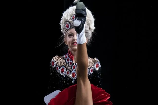A competitor dances the Hornpipe during the first day of the World Irish Dance Championships (Oireachtas Rince na Cruinne 2024), at the Scottish Event Campus in Glasgow on Sunday, March 24, 2024. (Photo by Jane Barlow/PA Images via Getty Images)