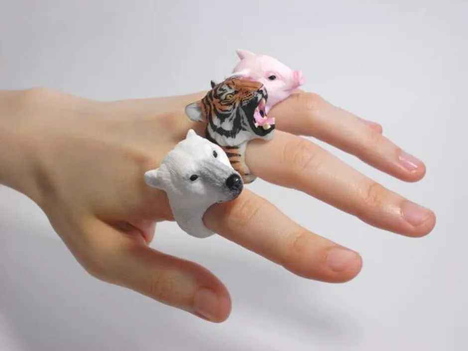 Animal Cling Rings by Jiro Miura