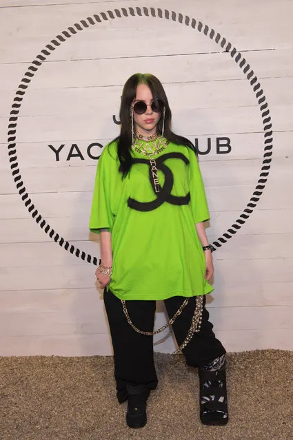 Billie Eilish attends Chanel's J12 Yacht Club dinner event at Sunset Beach on Saturday, July 20, 2019, in Shelter Island, NY. (Photo by Scott Roth/Invision/AP Photo)