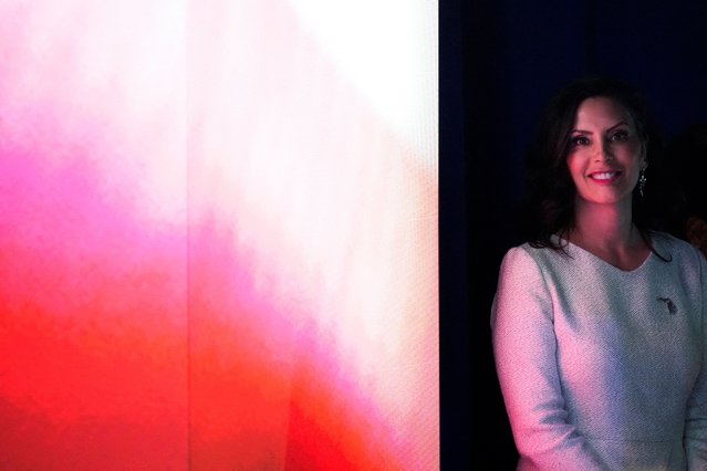 Gretchen Whitmer, Governor of Michigan, stands backstage on Day 4 of the Democratic National Convention (DNC) at the United Center in Chicago, Illinois, U.S., August 22, 2024. (Photo by Elizabeth Frantz/Reuters)