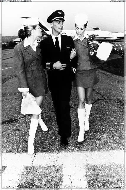 Italian-French singer, songwriter and former model Carla Bruni and model Meghan Douglas. (Photo by Ellen von Unwerth)