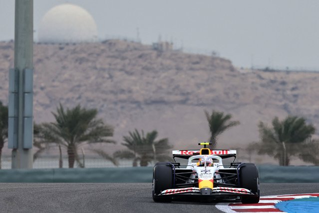 RB's Japanese driver Yuki Tsunoda drives during the second day of the Formula One pre-season testing at the Bahrain International Circuit in Sakhir on February 27, 2025. (Photo by Fadel Senna/AFP Photo)