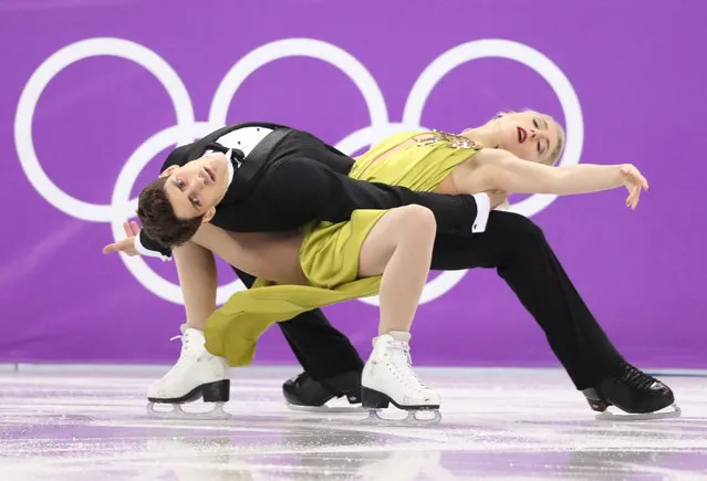 Canada' s Piper Gilles and Canada' s Paul Poirier compete in the ice dance free dance of the figure skating event during the Pyeongchang 2018 Winter Olympic Games at the Gangneung Ice Arena in Gangneung on February 20, 2018. (Photo by Lucy Nicholson/Reuters)