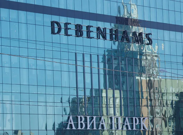 A Debenhams department store logo is seen on Aviapark shopping mall in Moscow, Russia, February 28, 2016. (Photo by Grigory Dukor/Reuters)
