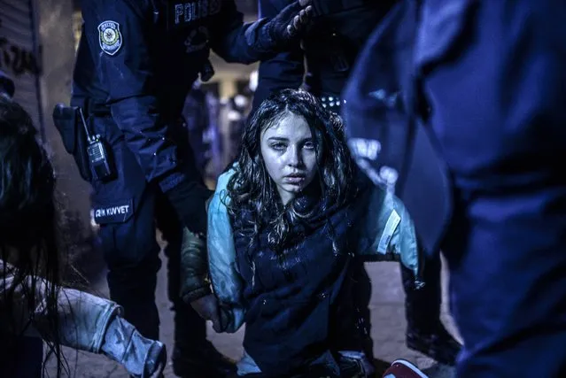 Bulent Kilic, a Turkish photographer for Agence France-Presse, won the First Prize in the Spot News Category, Singles, of the 2015 World Press Photo contest with this picture of a young girl after she was wounded during clashes between riot police and protesters following the funeral of Berkin Elvan, the 15-year-old boy who died from injuries suffered during last year's anti-government protests in Istanbul, in this picture taken March 12, 2014 and released by the World Press Photo on February 12, 2015. (Photo by Bulent Kilic/AFP Photo/World Press Photo)