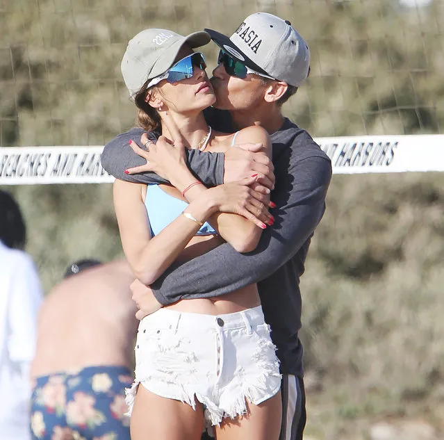 Brazilian-American model Alessandra Ambrosio spent the afternoon playing volleyball and displaying some heavy PDA with her boyfriend in Malibu on June 5, 2021. (Photo by The Mega Agency)