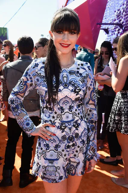 Actress/singer Elizabeth Elias attends Nickelodeon's 28th Annual Kids' Choice Awards held at The Forum on March 28, 2015 in Inglewood, California. (Photo by Frazer Harrison/Getty Images)