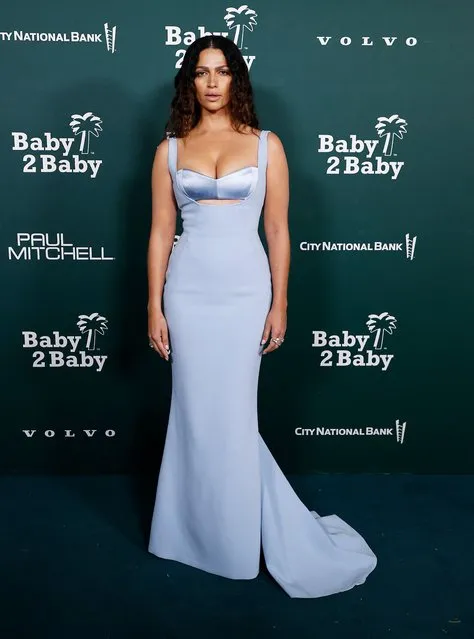 Brazil model Camila Alves arrives for the 2023 Baby2Baby Gala in Los Angeles, California, on November 11, 2023. (Photo by Michael Tran/AFP Photo)