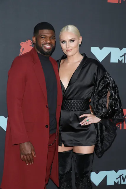 P. K. Subban and Lindsey Vonn attend the 2019 MTV Video Music Awards at Prudential Center on August 26, 2019 in Newark, New Jersey. (Photo by Jim Spellman/FilmMagic)